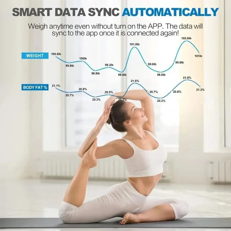 Digital Body Composition Smart Scale with Smartphone App 