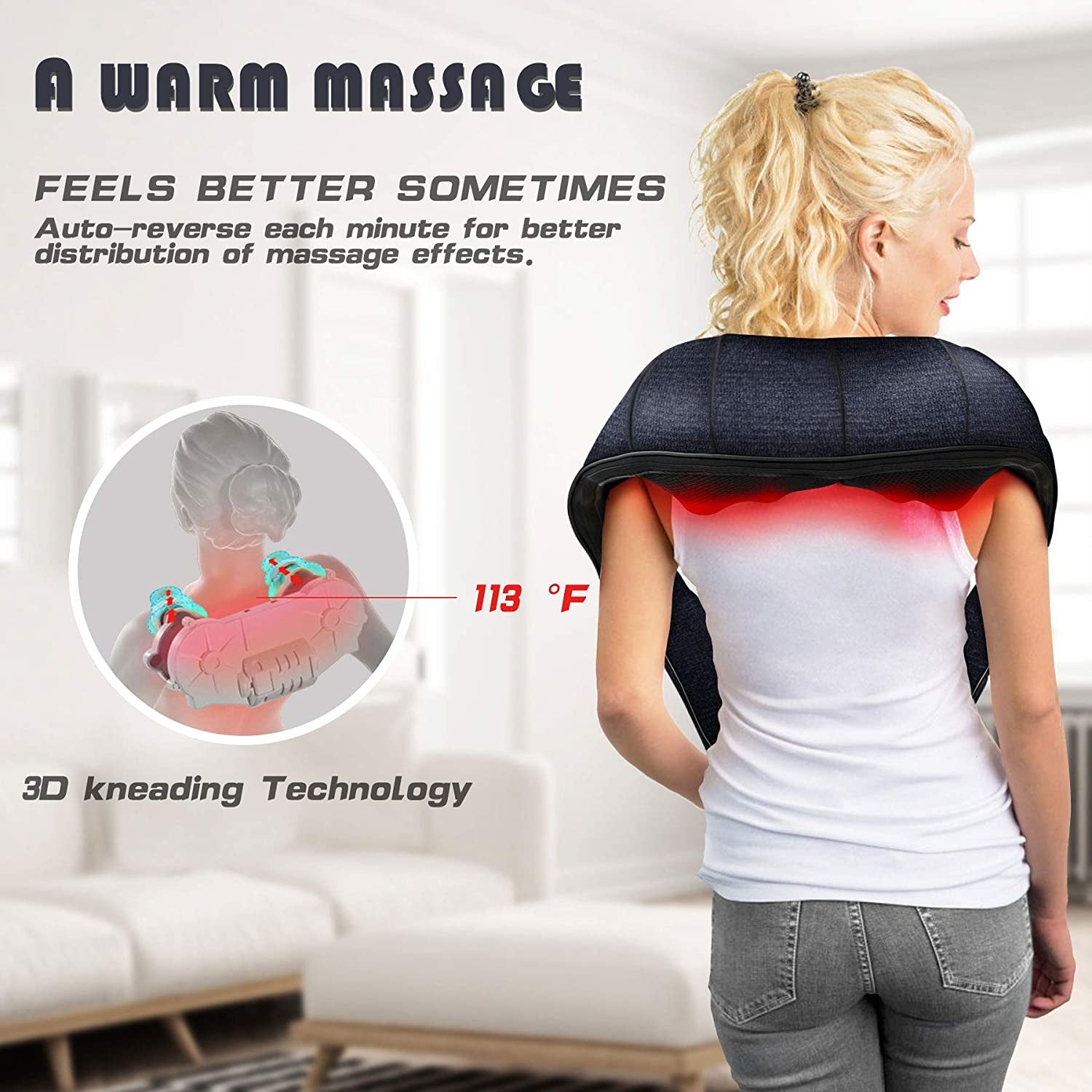 Pain Relieving Thermotherapy Neck and Back Massager