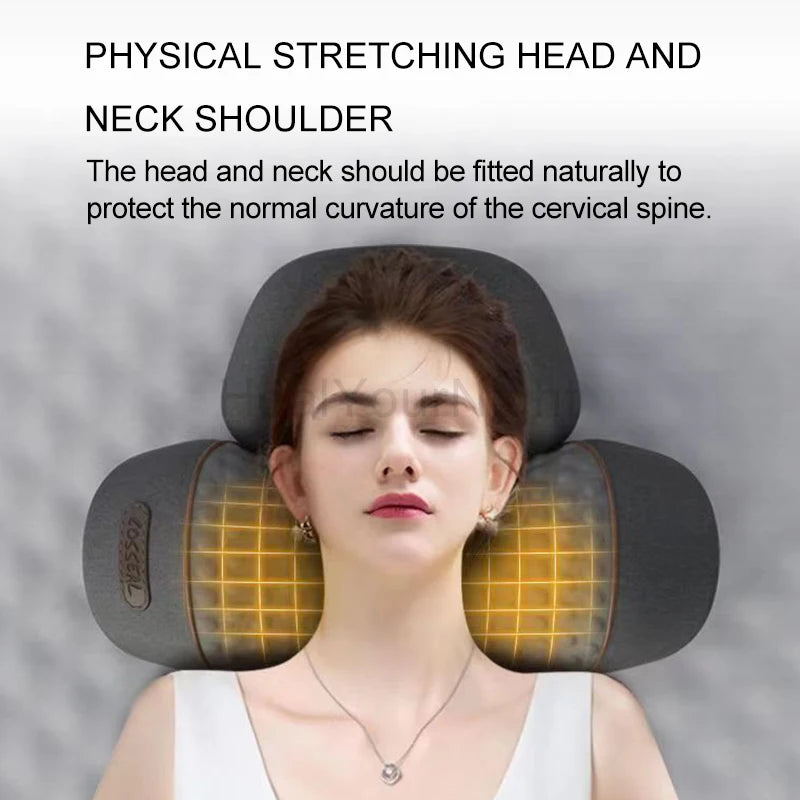 Electric Plug-In Heated Neck Massage Pillow 